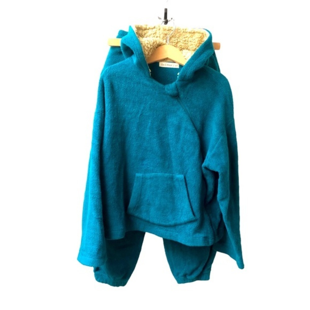 Fin & Vince Organic Cotton Fleece Jogger Set || Blue